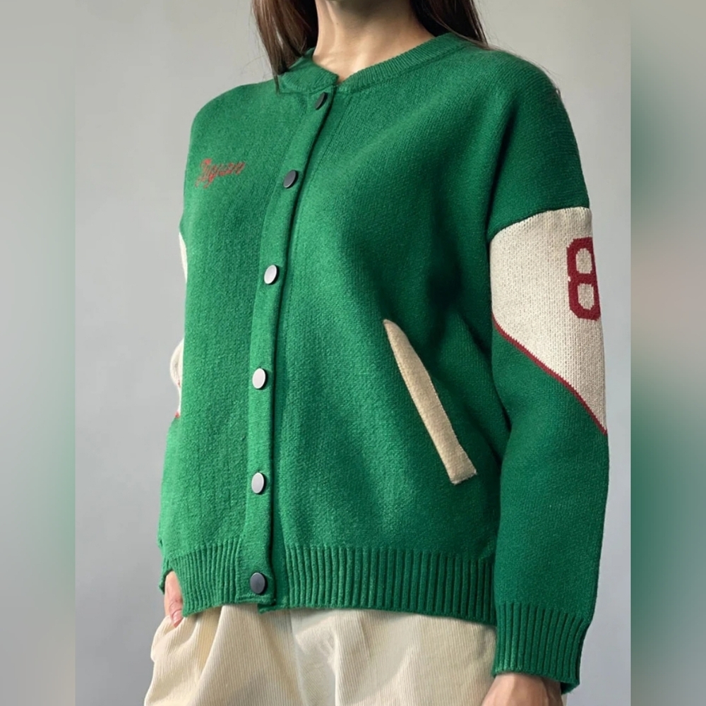 Milk 80 Varsity Button Front Cardigan